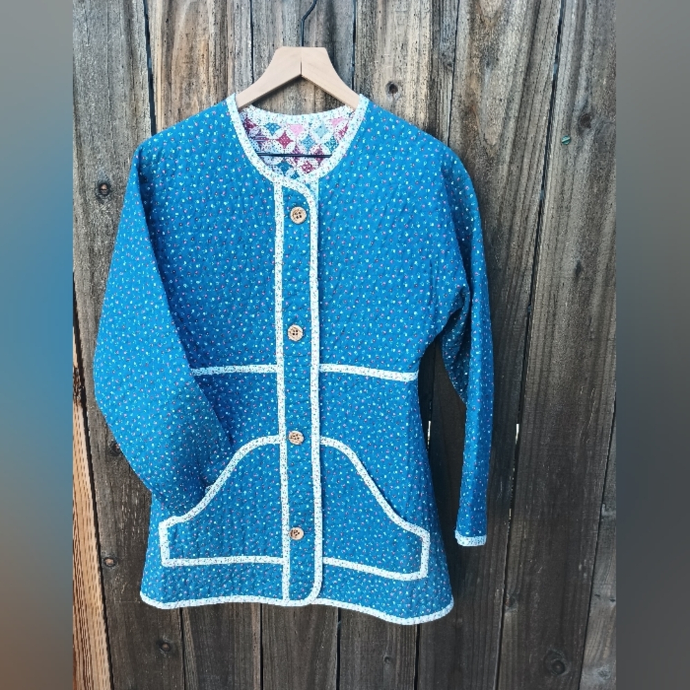Vintage Quilted Jacket Reversible